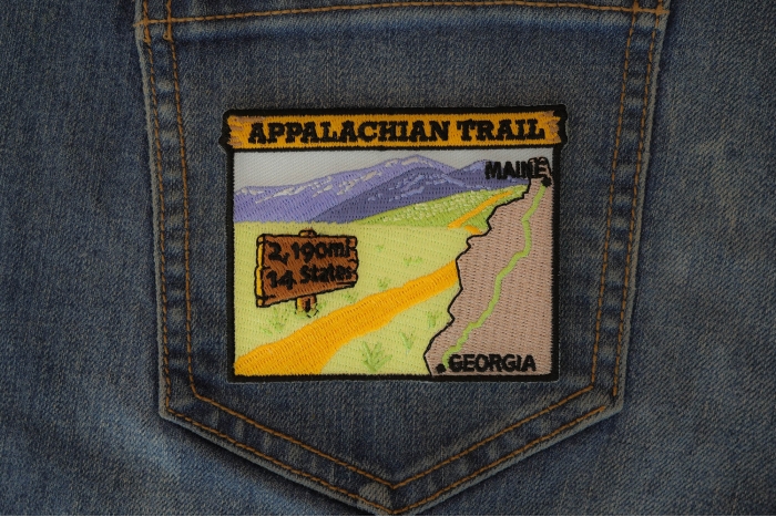 Appalachian Trail Patch shown on jeans
