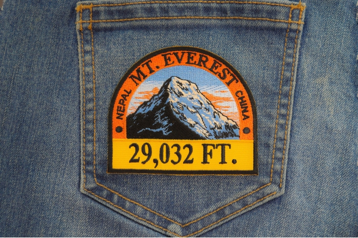 Everest Patch shown on jeans
