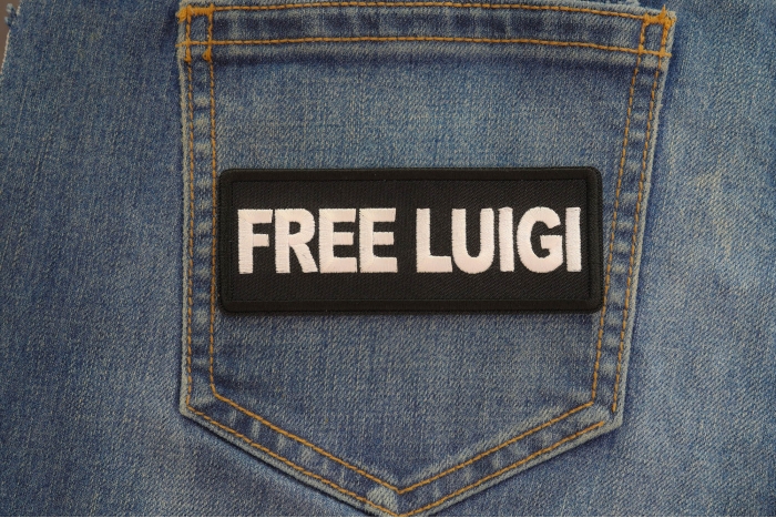 Free Luigi Patch shown on jeans
