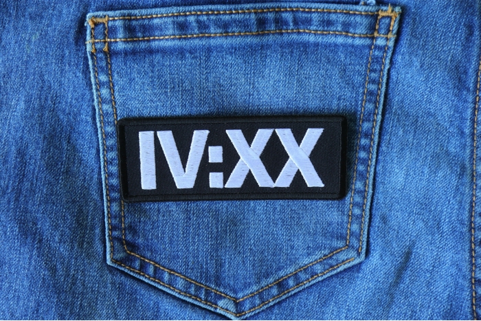 IV XX Patch 420 Pot Symbol shown on jeans