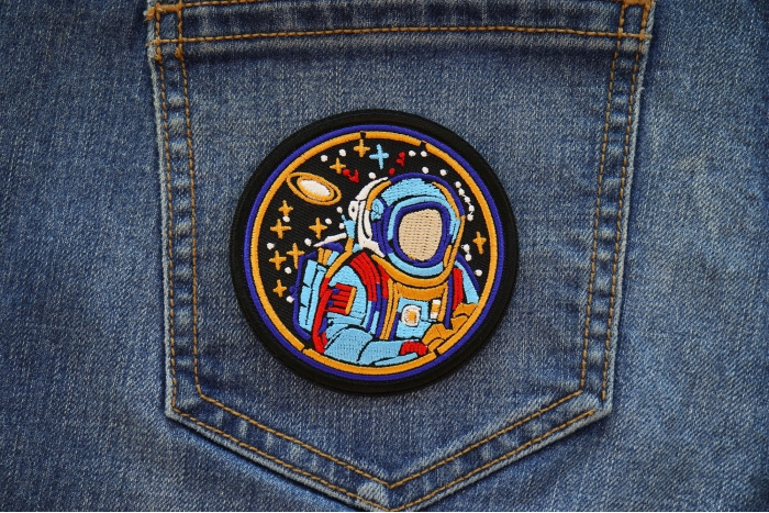 Space Astronaut Patch shown on jeans