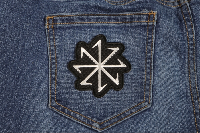 Vehmic Court Seal Punishment Patch shown on jeans