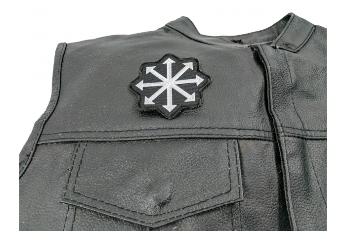  shown on leather vest