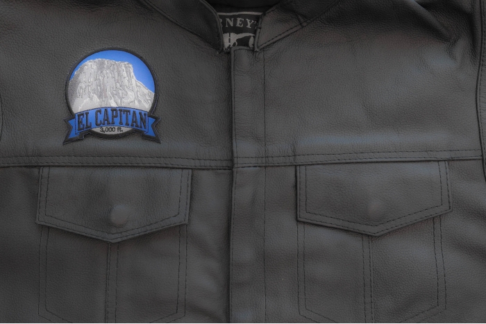 El Capitan Patch shown on leather vest
