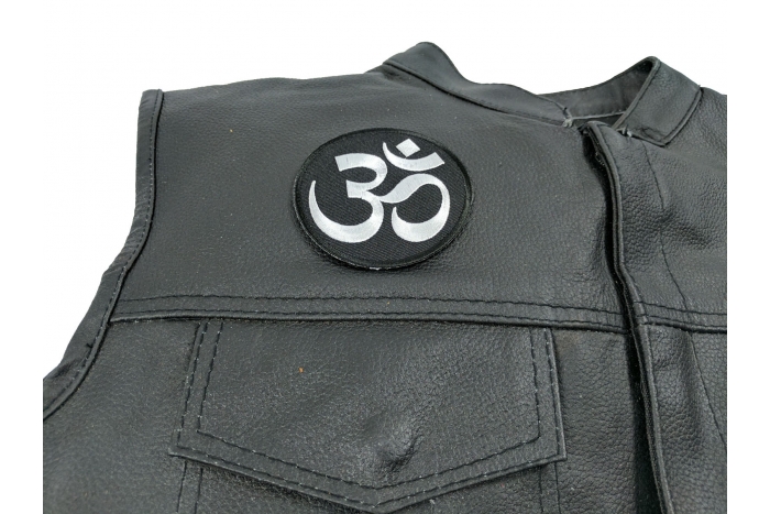  shown on leather vest