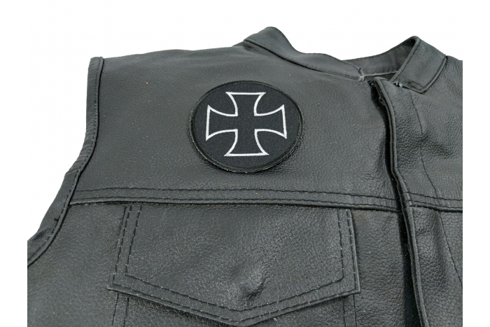  shown on leather vest
