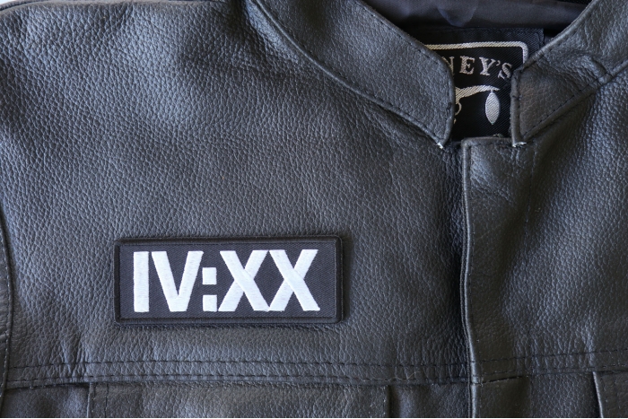  shown on leather vest