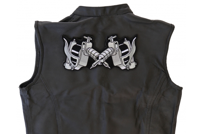  shown on leather vest