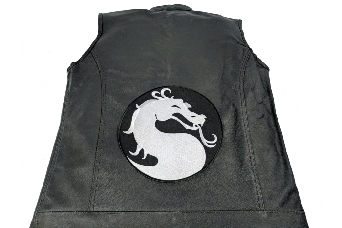  shown on leather vest