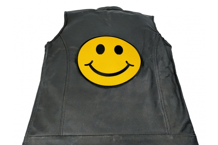  shown on leather vest