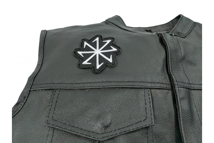  shown on leather vest