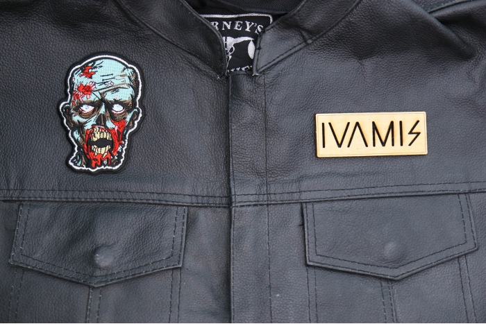 Zombie Patch shown on leather vest