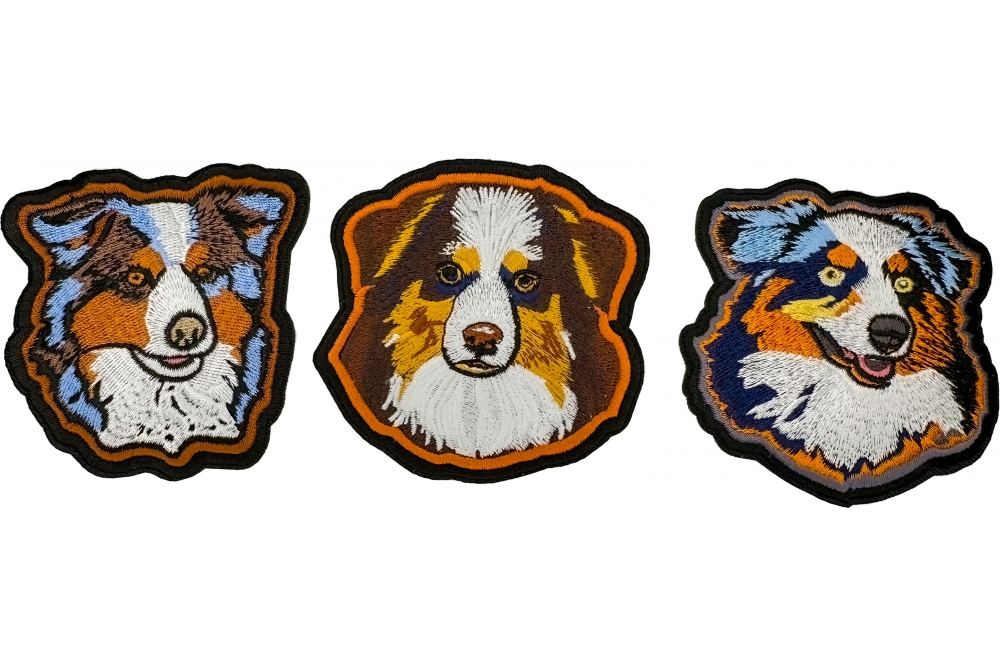 Australian Shepherd Patches, Sew or Iron on Patch for Bags and Jackets