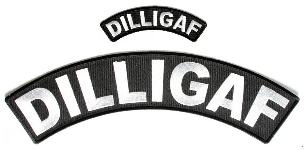 DILLIGAF Patches Large and Small Rocker Patch