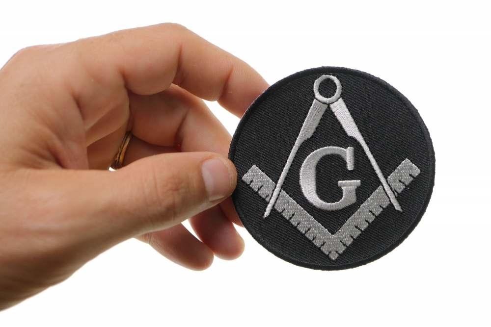 Biker vest MASON SYMBOL Black /& White 3/" patch OO 3847