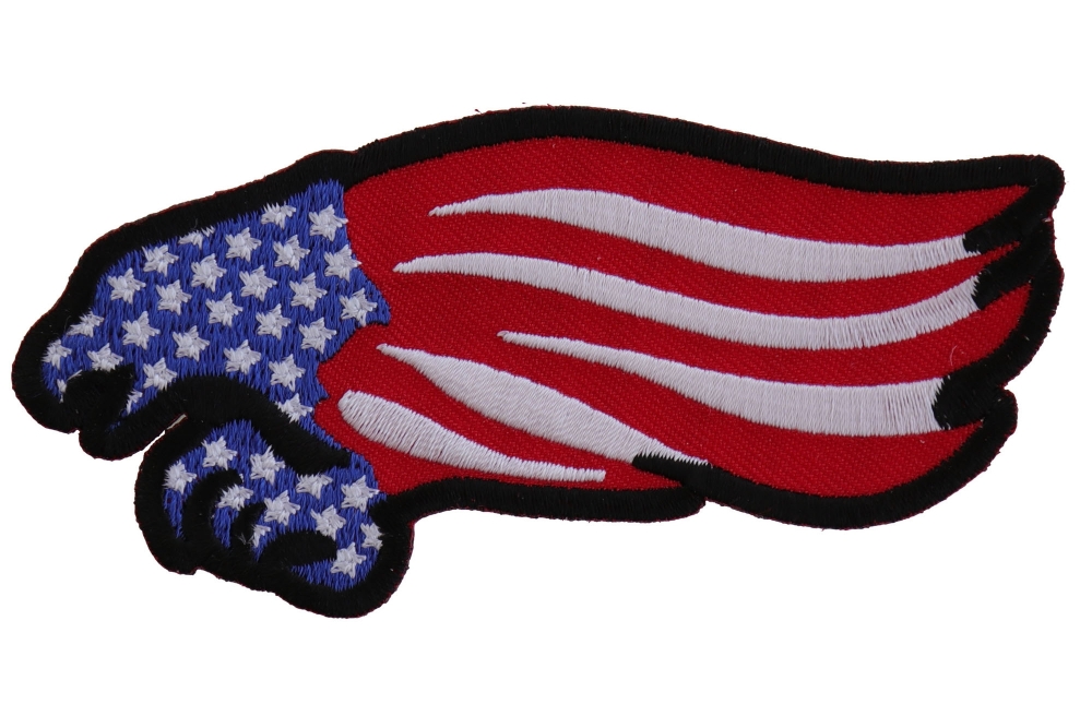 USA US FLAG EAGLE CANNON EMBROIDERED PATCH 4.5 INCHES