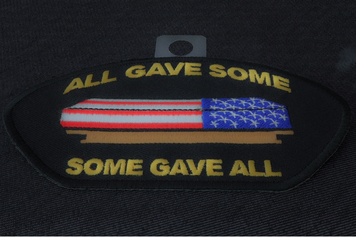 All Gave Some Gave All Casket Cap Patch diagonal view