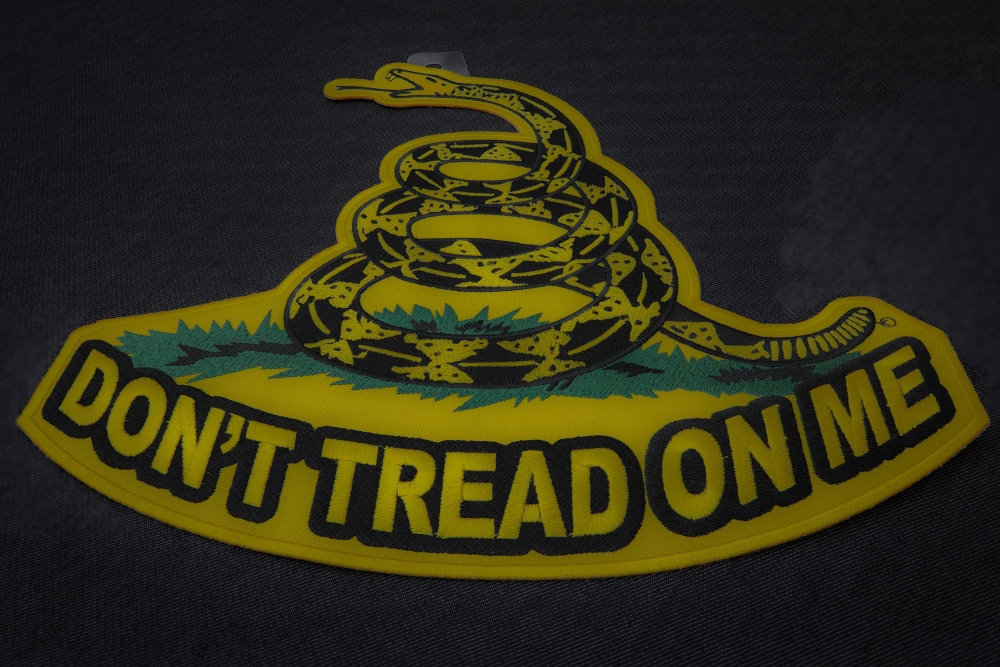 DONT TREAD ON ME Machined Metal Plate Patch