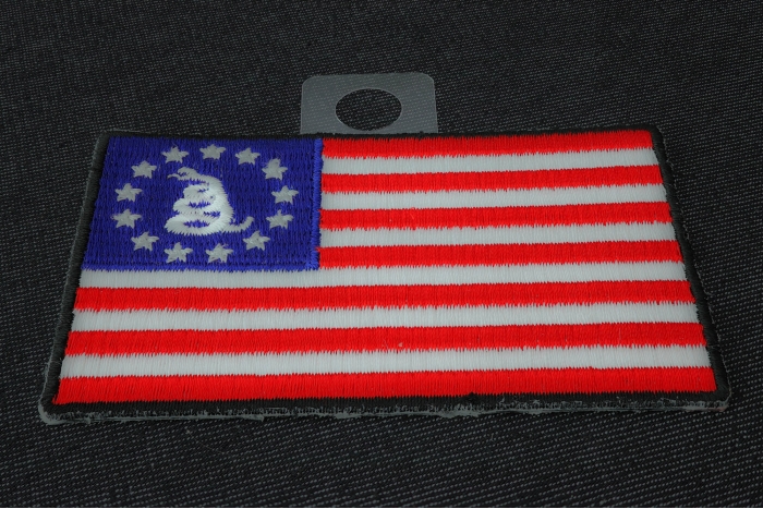 Gadsden American Flag Patch diagonal view