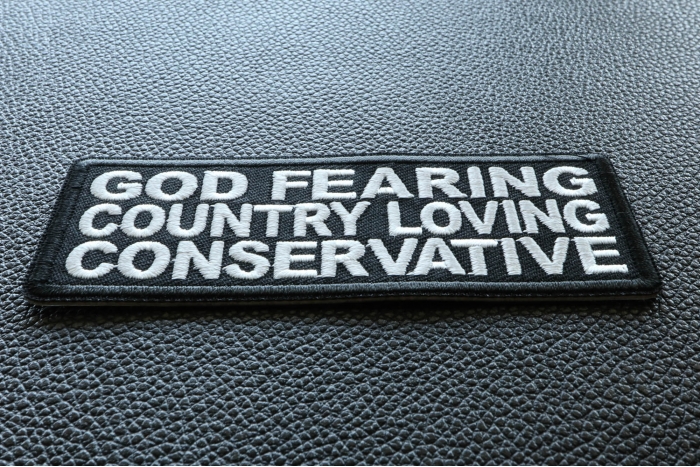 God Fearing Country Loving Conservative Patch diagonal view