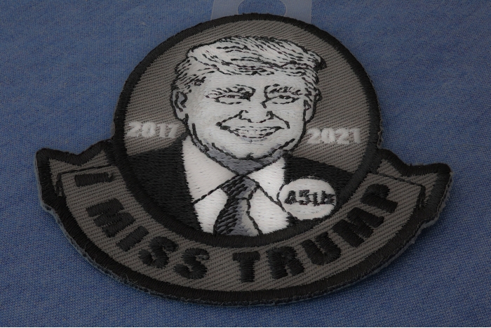I miss Trump Iron on Patch diagonal view