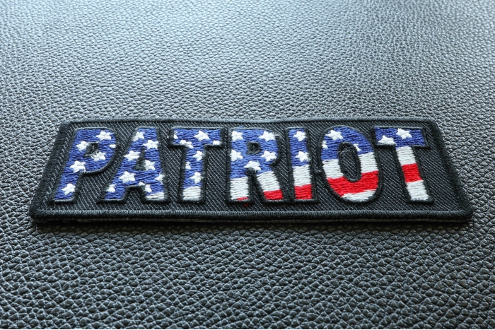 Patriot Iron on Patch diagonal view