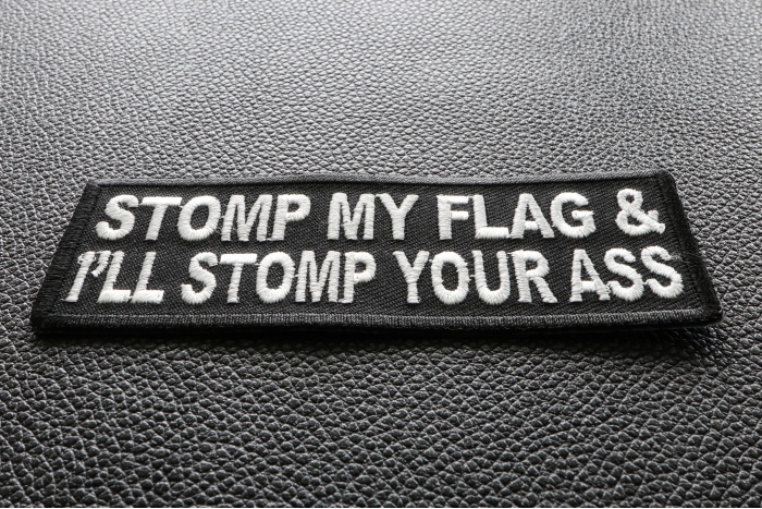 Stomp My Flag and I'll Stomp Your Ass Patch diagonal view