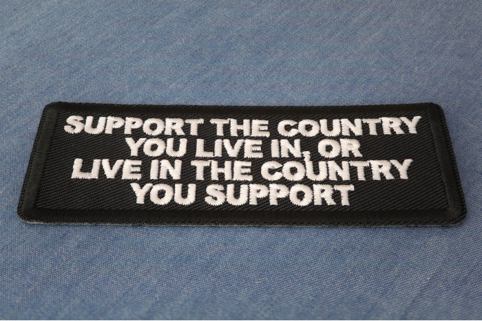 Support The Country you live in or Live in the country you support Patch diagonal view