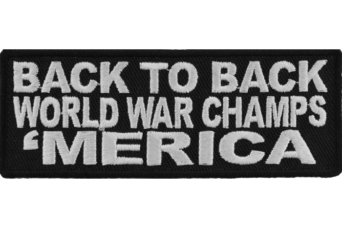 Back To Back World Champs Merica Patch