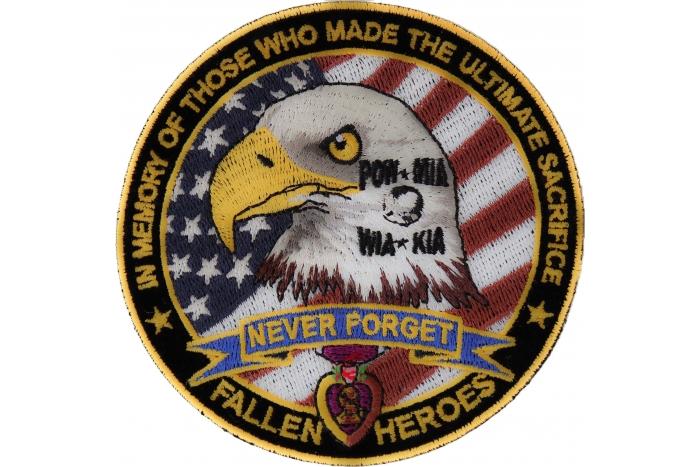 Fallen Heroes POW MIA WIA KIA Memorial Patch