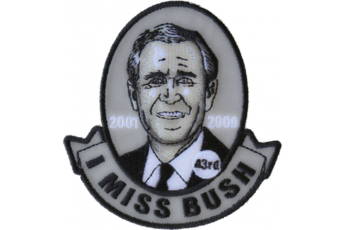 I miss Bush Jr Patriotic Iron on Patch