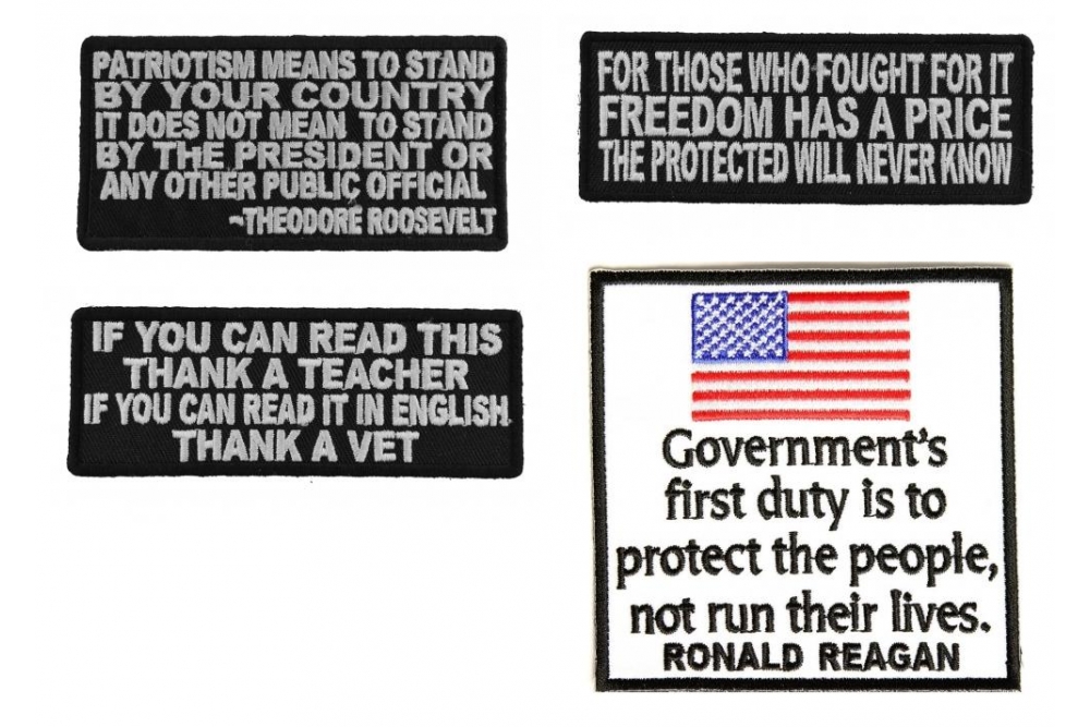 Patriotic Patches For Veterans Set Of 4