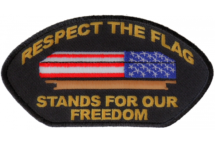 Respect Our Flag Patriotic Iron on  Cap Patch