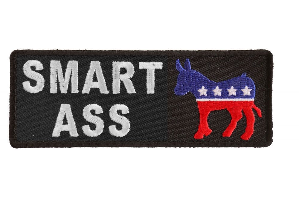 Smart Ass Patch Democratic Donkey