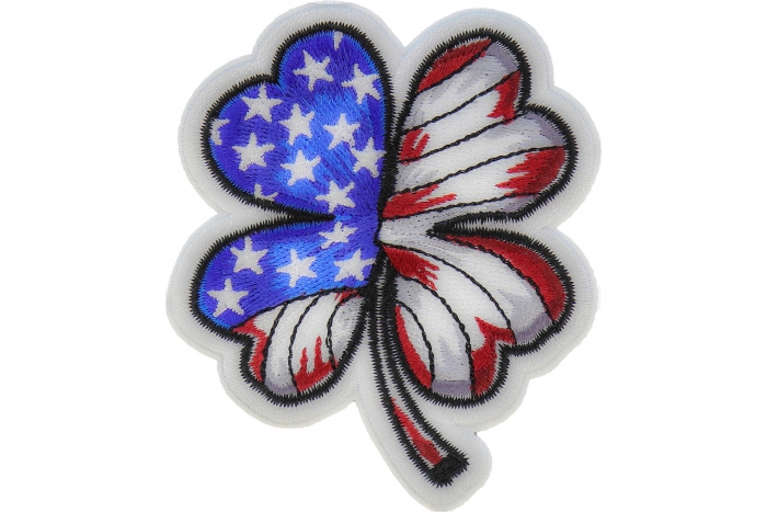 US Flag 4 Clover Leaf Patch