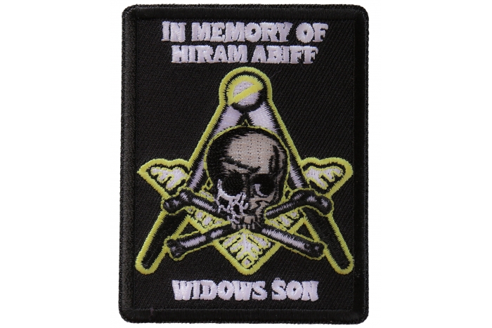 In Memory of Hiram Abiff Widows Son Masonic Patch