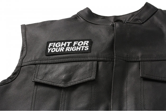  shown on leather vest