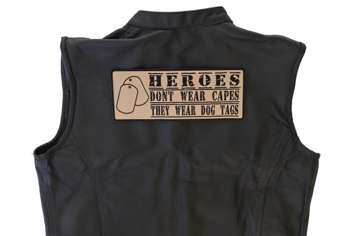  shown on leather vest