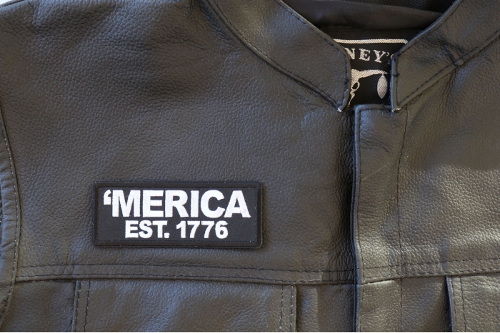 shown on leather vest