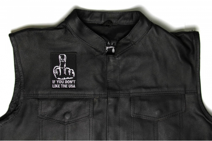  shown on leather vest