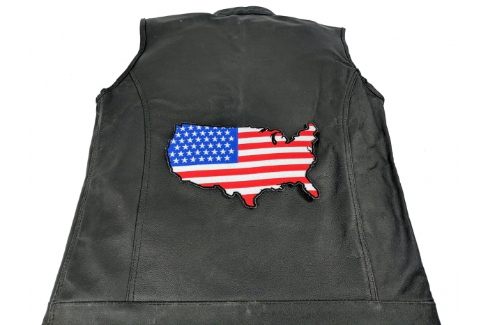  shown on leather vest