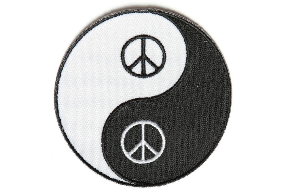 YIN YANG UNITY PEACE EMBROIDERED PATCH P598 iron on sew biker JACKET patches 