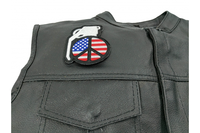  shown on leather vest