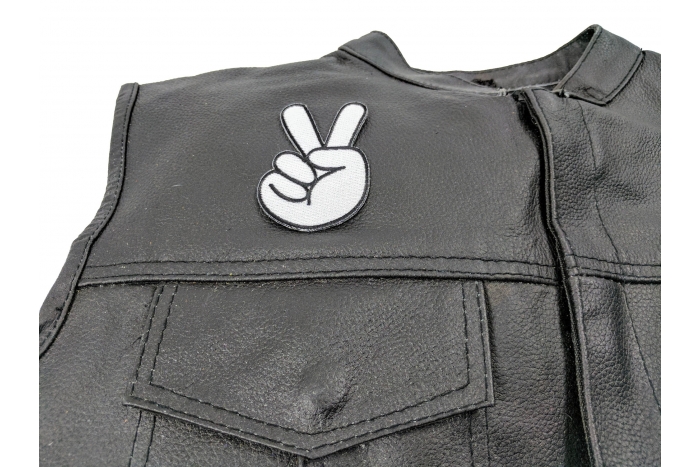 shown on leather vest