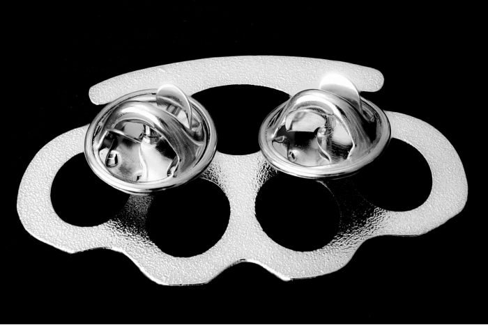 Silver Knuckles Pin diagonal view