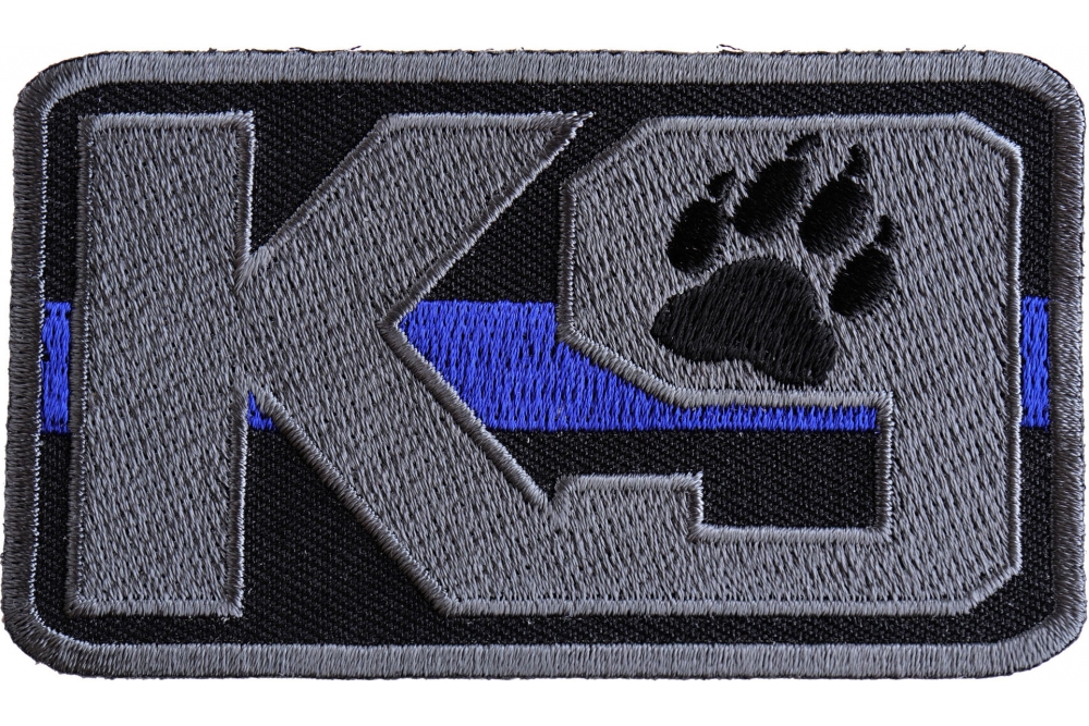 Thin Blue Line K9 Canine Law Enforcement Police Patch Iron On 
