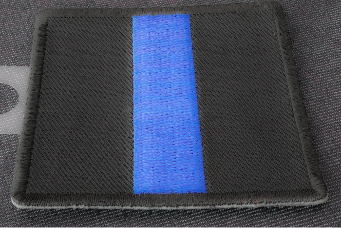 Blue Line Police Family Patch diagonal view