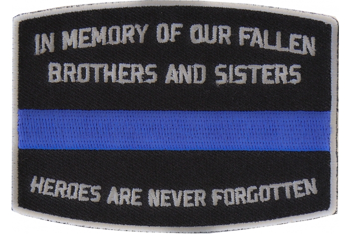 Fallen Officer Memorial Blue Line Patch