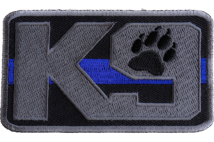 K-9 Thin Blue Line Patch For Law Enforcement