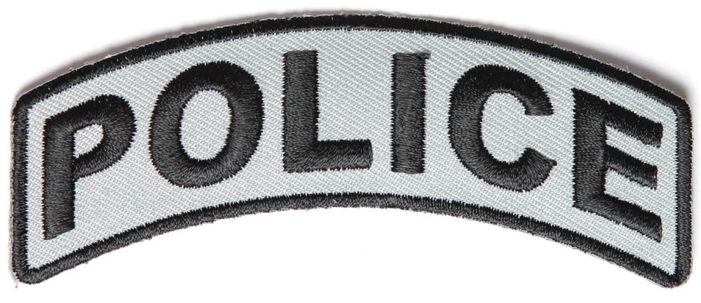 Police Rocker Patch Black Gray